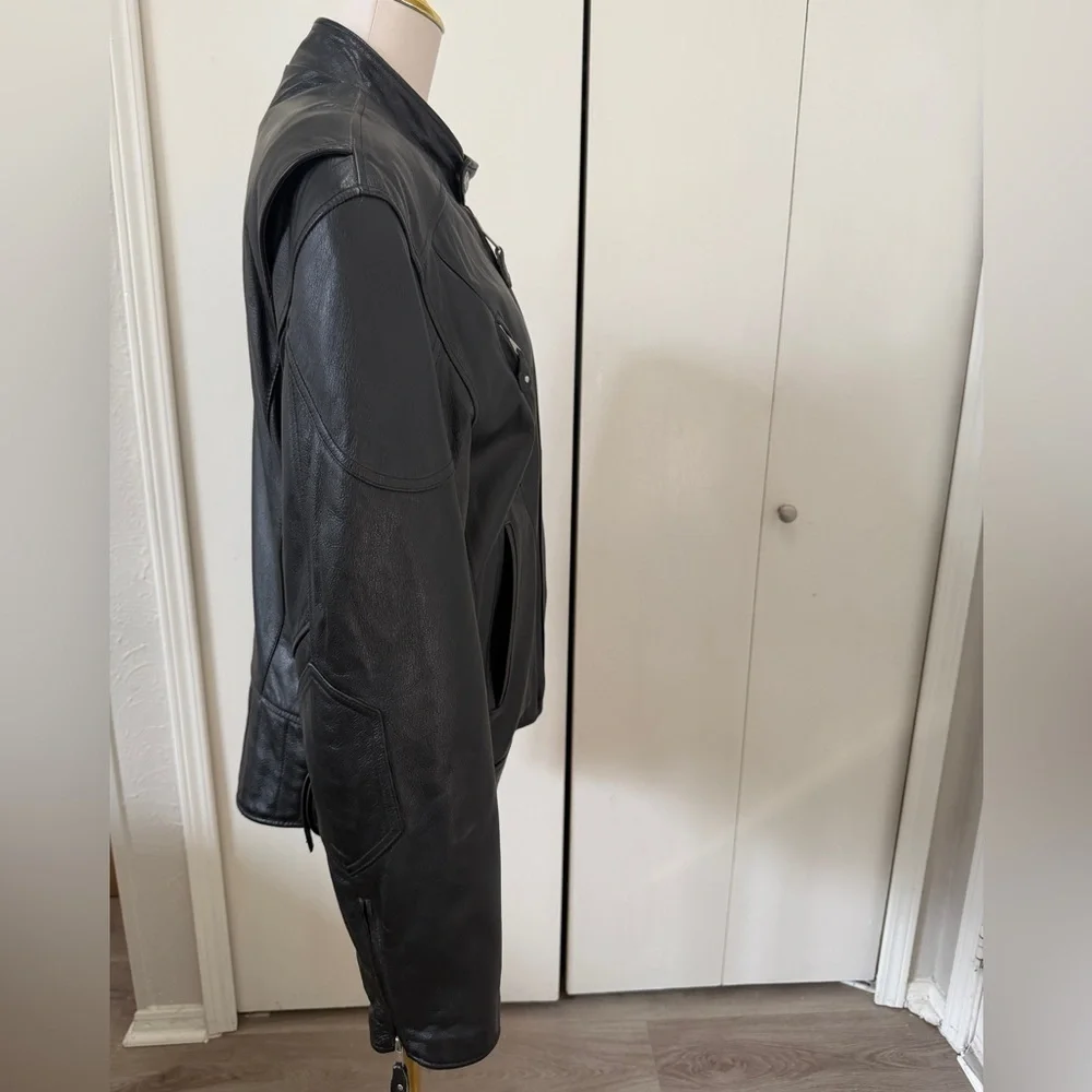 Wilsons Leather Men's Black Moto Jacket